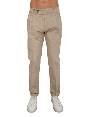 Pantaloni uomo Berwich in cotone e tencel beige in UOMO