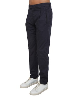 Pantaloni uomo Berwich in cotone e tencel blu in UOMO