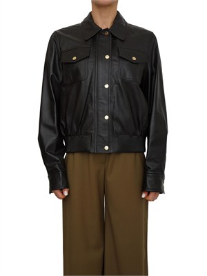 Giubbino corto Biada Max Mara Studio in pelle nera in DONNA