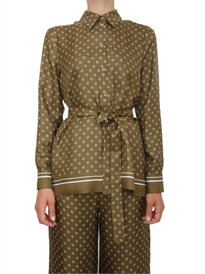 Camicia verde Max Mara Studio in seta stampata in DONNA