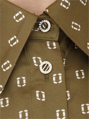 Camicia verde Max Mara Studio in seta stampata in DONNA
