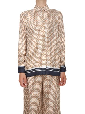 Camicia bianca Max Mara Studio in seta stampata in DONNA