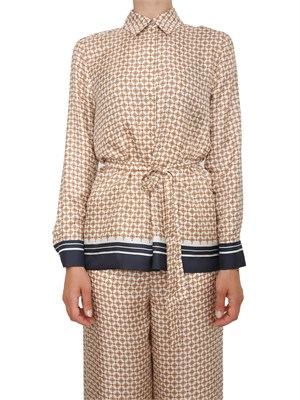 Camicia bianca Max Mara Studio in seta stampata in DONNA