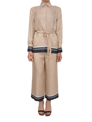 Camicia bianca Max Mara Studio in seta stampata in DONNA