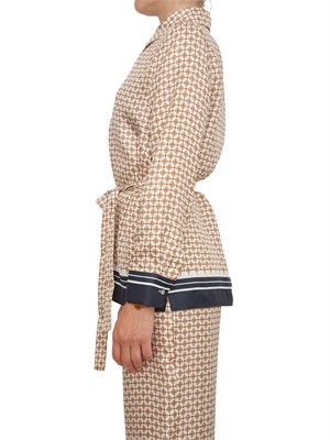 Camicia bianca Max Mara Studio in seta stampata in DONNA