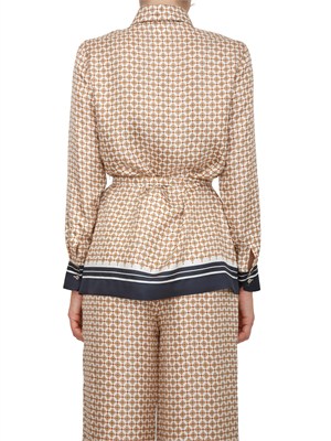 Camicia bianca Max Mara Studio in seta stampata in DONNA