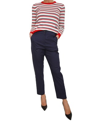 Pantaloni Iblsalvo iBlues in popeline misto cotone blu in DONNA