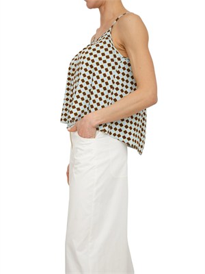 Top canotta Iblmastro di iBlues in tessuto raso stampato in DONNA