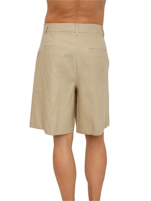 Bermuda Iblcoccole iBlues in misto lino e cotone beige in DONNA