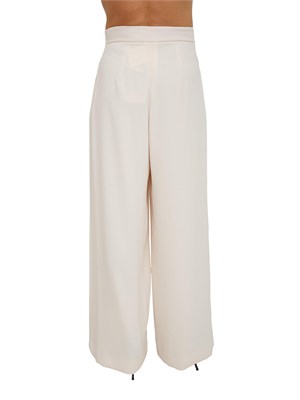 Pantaloni Iblmassa iBlues in crêpe fluido avorio in DONNA