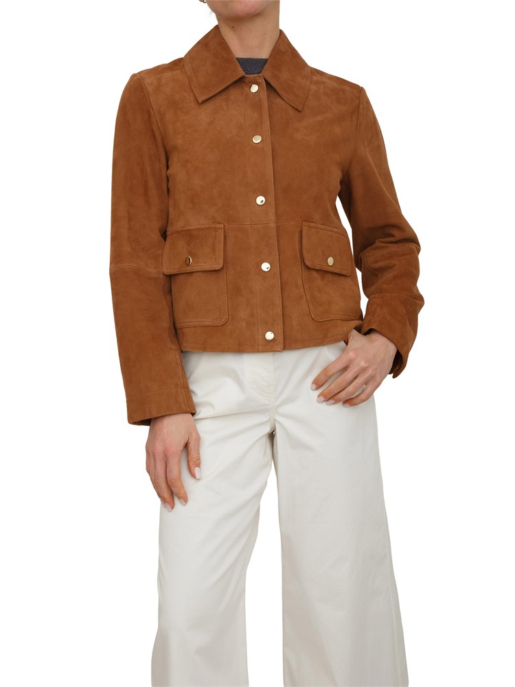 Giacca Iblcosetta di iBlues in pelle scamosciata cammello