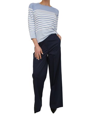Pantaloni Iblurlo iBlues in cotone stretch blu in DONNA