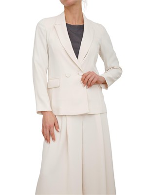 Giacca doppiopetto donna Iblzannata iBlues in crêpe avorio in DONNA