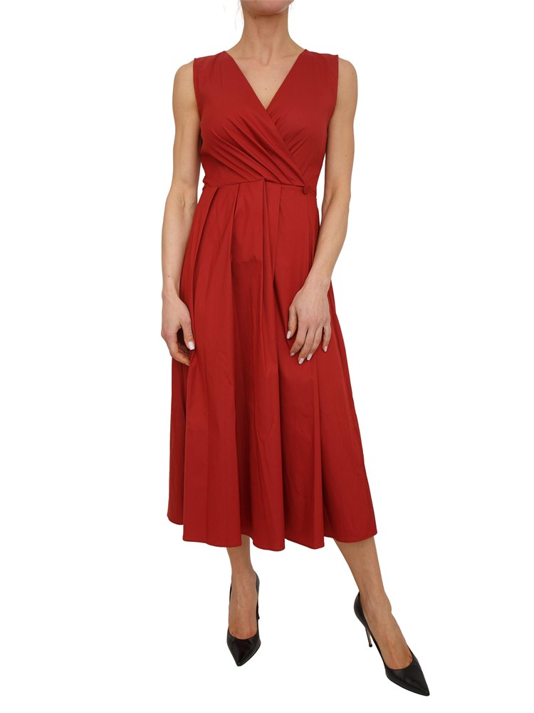 Abito smanicato Iblcasta iBlues in cotone stretch rosso