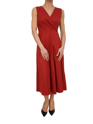 Abito smanicato Iblcasta iBlues in cotone stretch rosso in DONNA