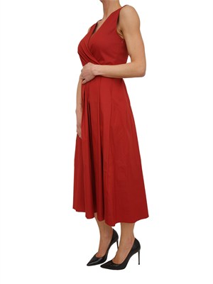 Abito smanicato Iblcasta iBlues in cotone stretch rosso in DONNA