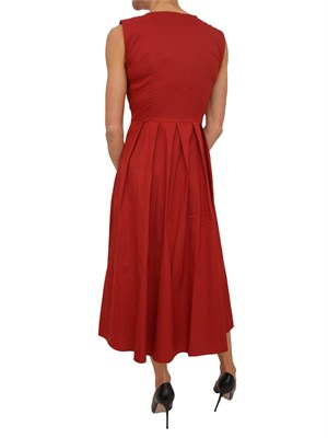 Abito smanicato Iblcasta iBlues in cotone stretch rosso in DONNA