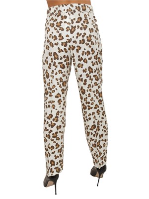 Pantalone Emmosso di Emme Marella in twill bianco animalier in DONNA