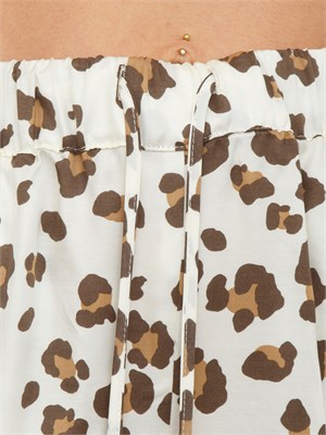 Pantalone Emmosso di Emme Marella in twill bianco animalier in DONNA