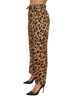Pantalone Emmosso di Emme Marella in twill cammello animalier in DONNA