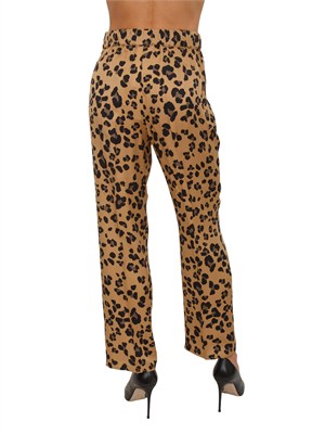 Pantalone Emmosso di Emme Marella in twill cammello animalier in DONNA