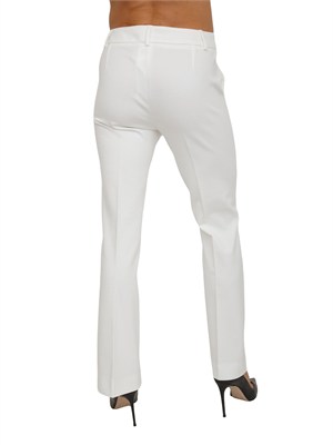 Pantaloni Emmflare Emme Marella in jersey stretch bianco in DONNA
