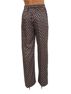 Pantalone Emmbaobab Emme Marella in twill stampato kaki in DONNA