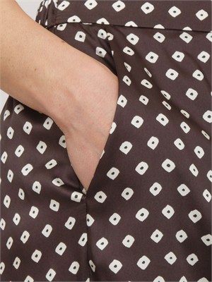 Pantalone Emmbaobab Emme Marella in twill stampato kaki in DONNA