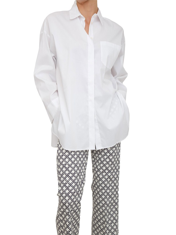 Camicia over Emmpappa di Emme Marella in misto cotone bianco