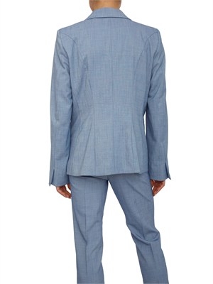 Giacca monopetto Emmslogan1 di Emme Marella in morbida viscosa blu denim in DONNA