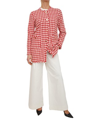 Cappotto Emmagile di Emme Marella in stuoia tinto filo rosso in DONNA