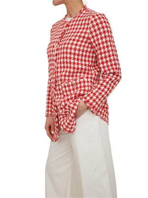 Cappotto Emmagile di Emme Marella in stuoia tinto filo rosso in DONNA