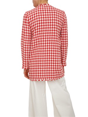 Cappotto Emmagile di Emme Marella in stuoia tinto filo rosso in DONNA