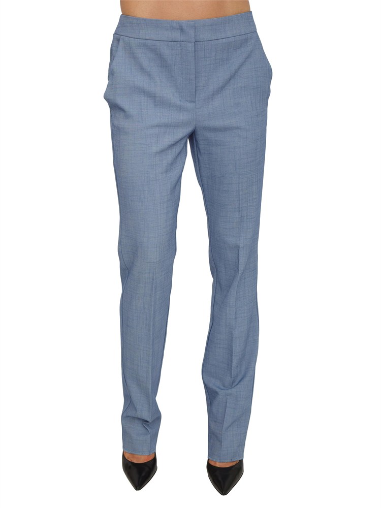 Pantalone Emmtrofeo Emme Marella in viscosa stretch lamÈ blu denim