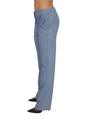 Pantalone Emmtrofeo Emme Marella in viscosa stretch lamÈ blu denim in DONNA