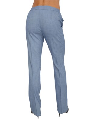 Pantalone Emmtrofeo Emme Marella in viscosa stretch lamÈ blu denim in DONNA