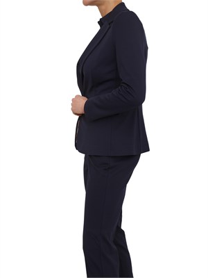 Giacca monopetto Emmgamma Emme Marella in jersey stretch blu in DONNA