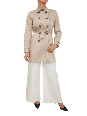 Trench Emmfinale di Emme Marella in raso di viscosa beige in DONNA