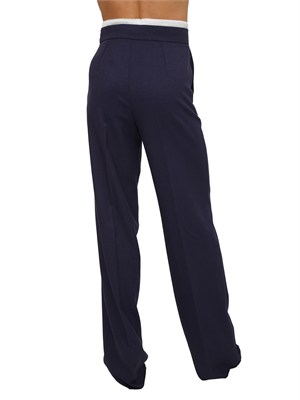 Pantalone Emmfetta Emme Marella in fluida viscosa lamÈ blu in DONNA