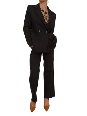 Pantaloni donna Emmsalute di Emme Marella in misto cotone nero in DONNA