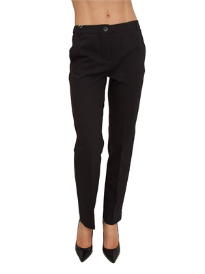 Pantalone Emmgatti di Emme Marella in cotone stretch nero in DONNA