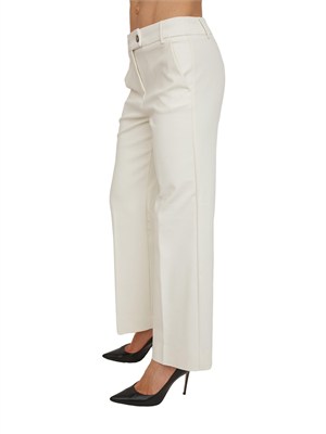 Pantaloni donna Emmsalute di Emme Marella in misto cotone bianco avorio in DONNA
