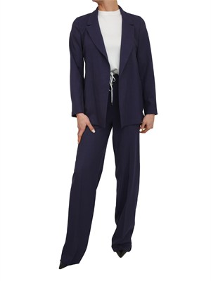 Giacca monopetto Emmcentro Emme Marella in viscosa lamÈ blu in DONNA