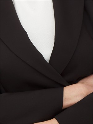 Giacca doppiopetto Emmrum1 Emme Marella in misto cotone nero in DONNA