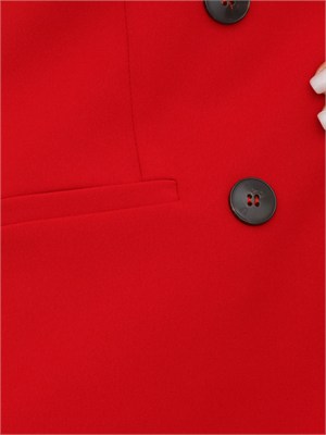 Completo giacca+pantalone Emmkaki Emme Marella in twill stretch rosso in DONNA