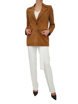 Giacca MLSFULMINE Marella in camoscio cuoio in DONNA