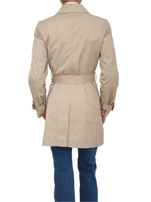 Trench doppiopetto MLLZUPPA Marella in cotone tecnico beige in DONNA