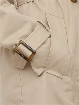 Trench doppiopetto MLLZUPPA Marella in cotone tecnico beige in DONNA