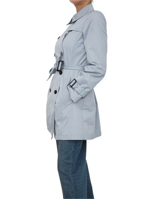 Trench doppiopetto MLLZUPPA Marella in cotone tecnico celeste in DONNA