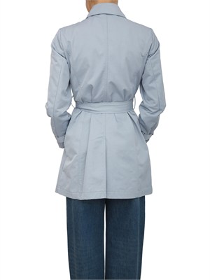 Trench doppiopetto MLLZUPPA Marella in cotone tecnico celeste in DONNA